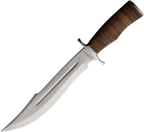 Marbles Stacked Leather Bowie Knife - MR621 