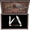 MR681 Marbles Whittler Pocket Knife Brown Checkered Bone 