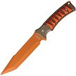 Marbles Cord Wrapped Fixed Blade Knife Orange - MR716 