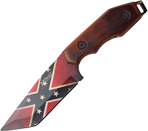 MTech Confederate Flag Fixed Blade Knife - MT2087C 