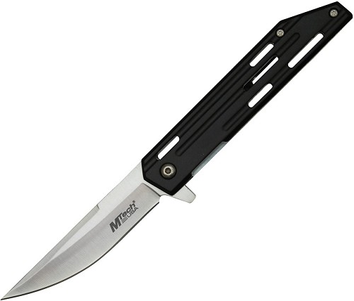 Mtech Linerlock Pocket Knife Spring Assisted Black - MTA1200BK 