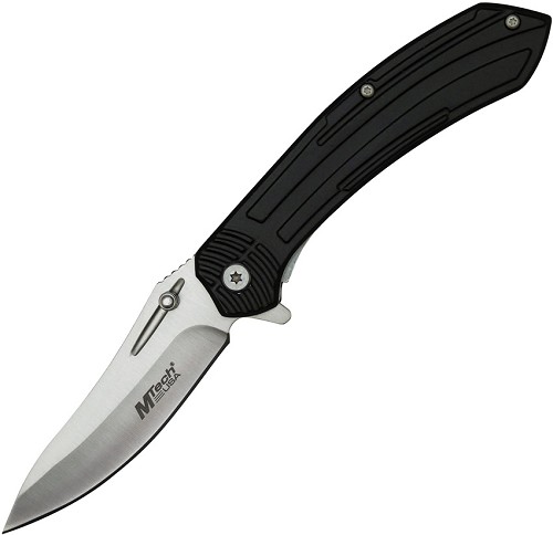 Mtech Linerlock Pocket Knife Spring Assisted Black - MTA1201BK 