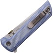 North Mountain Blade Chop 2 Button Lock Pocket Knife Micarta Blu - NMB2406BLMCT 