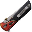 North Mountain Blade Chop 2 Button Lock Pocket Knife Flames - NMB2406HR 