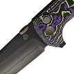 North Mountain Blade Chop 2 Button Lock Pocket Knife Purple Carbon Fiber - NMB2406PRCFD 