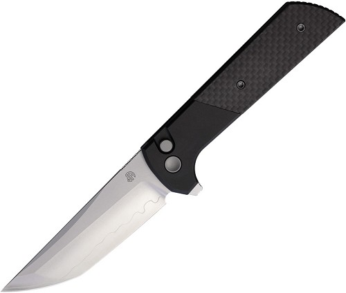 North Mountain Blade Chop 2 Button Lock Pocket Knife Carbon Fiber - NMB2407CF 