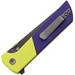 North Mountain Blade Chop 2 Button Lock Pocket Knife Purple Yellow - NMB2407PRGRD 