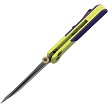 North Mountain Blade Chop 2 Button Lock Pocket Knife Purple Yellow - NMB2407PRGRD 
