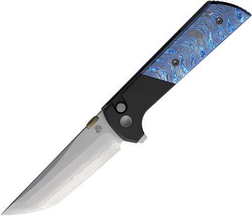 North Mountain Blade Chop 2 Button Lock Pocket Knife Damascus - NMB2407ZRDM 