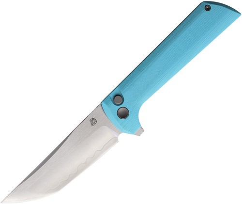 North Mountain Blade Chop 2 Button Lock Pocket Knife Sky Blue - NMB2411SB 