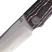 North Mountain Blade Chop 4 Linerlock Pocket Knife Red White Carbon Fiber - NMB2412RDWH 