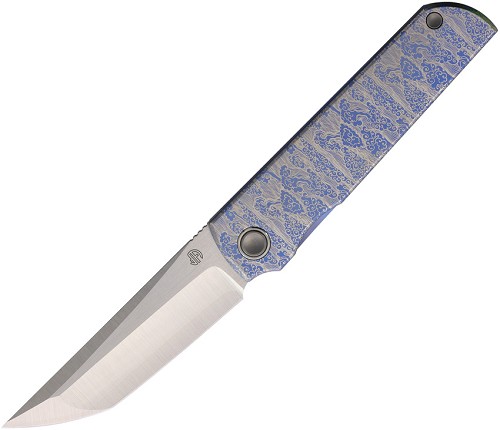 North Mountain Blade Zen Framelock Pocket Knife Titanium Blue - NMB2414AZDB 