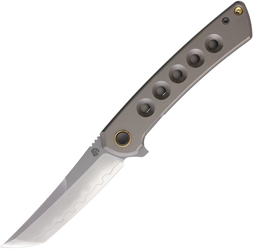North Mountain Blade Zero Framelock Pocket Knife Holes Titanium - NMB2507H 