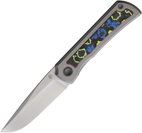 North Mountain Blade Sun Framelock Pocket Knife Titanium Carbon Fiber - NMB2525GLCF 