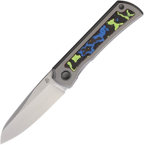 North Mountain Blade Moon Framelock Pocket Knife Titanium Carbon Fiber - NMB2526GLCF 