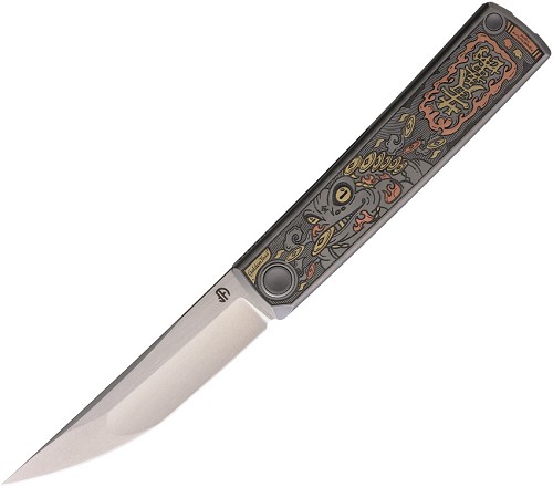 North Mountain Blade Kaiken Linerlock Pocket Knife Golden Toad - NMBKKNGLDTD 