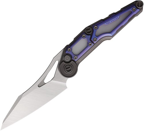 NOC MT-32 Button Lock Pocket Knife Blue - NOCMT3208 