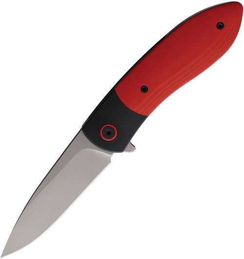 Ohlone Knives Butron Framelock Pocket Knife Red and Black - OHK001RB 
