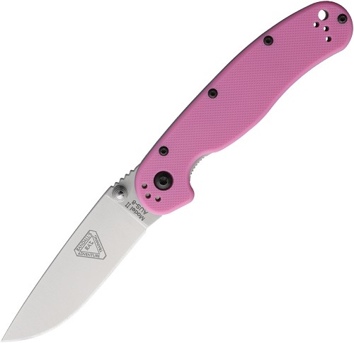 Ontario RAT II Linerlock Pocket Knife Pink Nylon - ON8862 