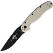 Ontario Rat Linerlock Pocket Knife Black Blade/Bone Handle - ON8862BONETC 