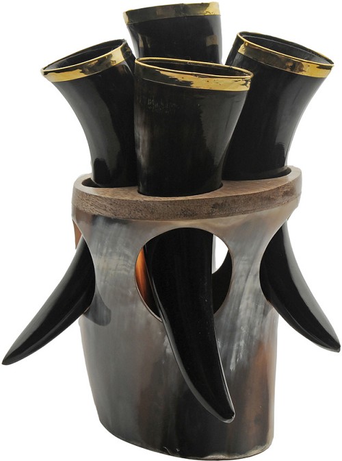 Viking Horn Set with Stand - PA230990 