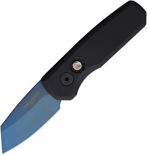 Pro Tech Automatic Pocket Knife Runt 5 Button Lock Blue - PTKR5203SB 