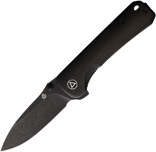 QSP Knife Hawk Linerlock Pocket Knife Ebony Black - QS131P2 