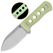 QSP Canary Fixed Blade Neck Knife Stonewash Glow in the Dark - QS141K1 