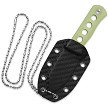 QSP Canary Fixed Blade Neck Knife Stonewash Glow in the Dark - QS141K1 