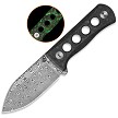 QSP Canary Fixed Blade Neck Knife Green Glow in the Dark - QS141M 