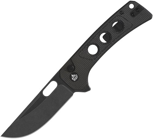QSP Unicorn Button Lock Pocket Knife Brown Micarta - QS156A2 