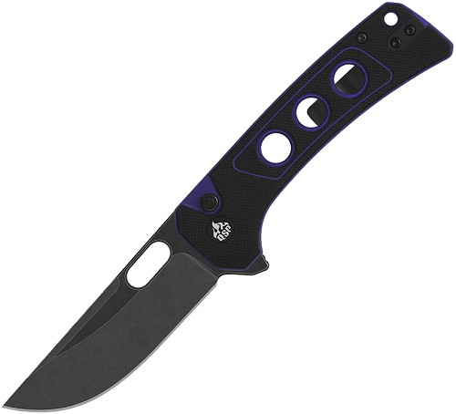 QSP Unicorn Button Lock Pocket Knife Purple G10 - QS156B2 