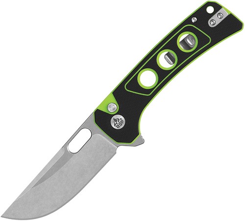 QSP Unicorn Button Lock Pocket Knife Neon G10 - QS156C1 