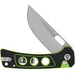 QS156C1 QSP Unicorn Button Lock Pocket Knife Neon G10 