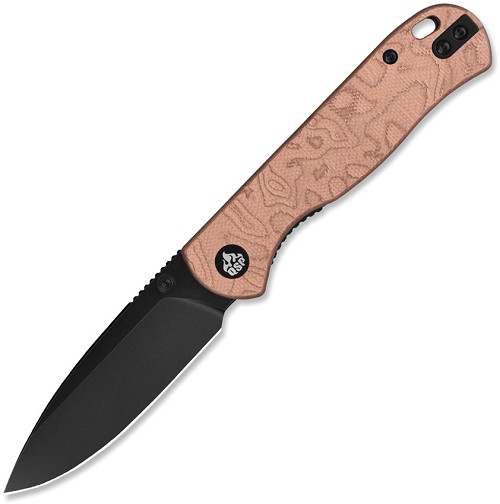 QSP Ferret Linerlock Pocket Knife Black Copper Foil - QS170E2 