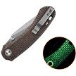 QSP Coyote Button Linerlock Pocket Knife Glow in the Dark - QS174A1 