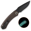 QSP Coyote Button Linerlock Pocket Knife Glow in the Dark - QS174A2 