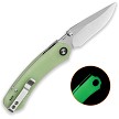 QSP Coyote Button Linerlock Pocket Knife Glow in the Dark - QS174B1 
