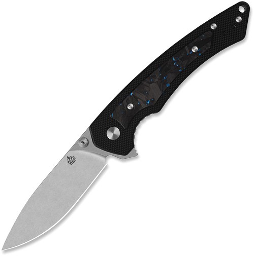 QSP Peregrine Linerlock Pocket Knife Blue Carbon Fiber - QS177C1 