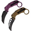 Reate EXO-K Button Lock Pocket Knife Purple Black - REA122 