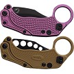 REA122 Reate EXO-K Button Lock Pocket Knife Purple Black 