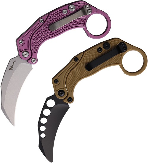 Reate EXO-K Button Lock Pocket Knife Purple Stonewash - REA123 