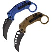 Reate EXO-K Button Lock Pocket Knife Blue Black - REA124 