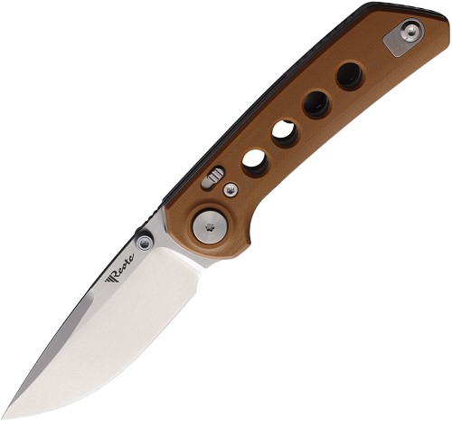Reate PL-XT Pivot Lock Pocket Knife Tan SW - REA136 
