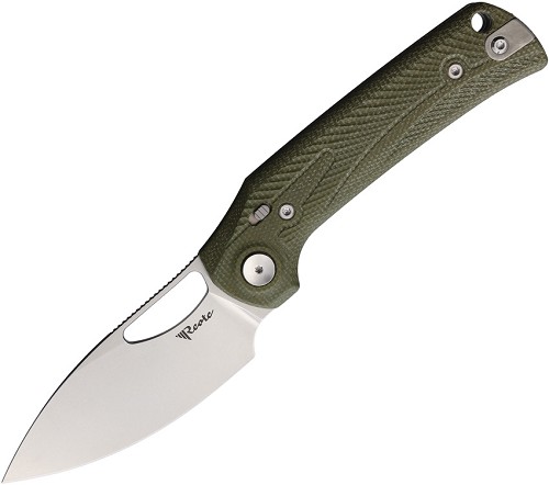 Reate PL-XE Lockblade Pocket Knife Green Micarta - REA169 
