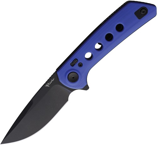 Reate Lockblade Pocket Knife Blue G10 Nitro V - REAPLXF14 