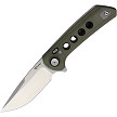 Reate Lockblade Pocket Knife Green Micarta Nitro V - REAPLXF3 