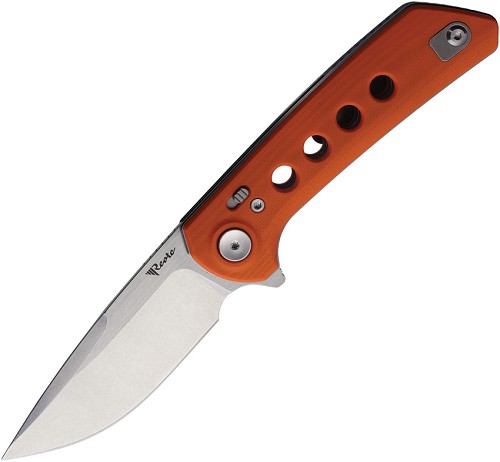 Reate Lockblade Pocket Knife Orange G10 Nitro V - REAPLXF5 
