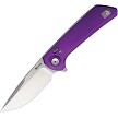 Reate Lockblade Pocket Knife Purple Aluminum Satin - REAPLXFA4 