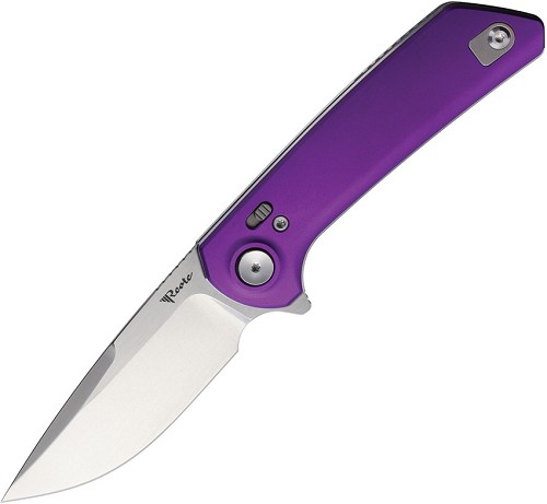 Reate Lockblade Pocket Knife Purple Aluminum Satin - REAPLXFA4 